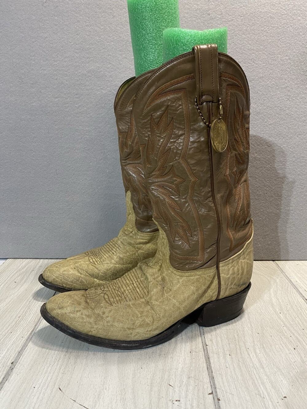 Tony Lama Men’s Vintage Genuine Exotic Leather Western Cowboy Boots Size 10 EE